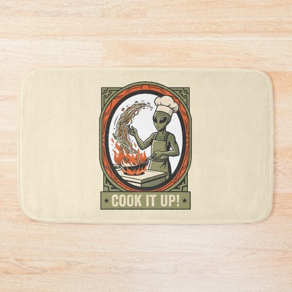 Item preview, Alien Chef Wok Cooking Retro Graphic designed and sold by DuckOddity.