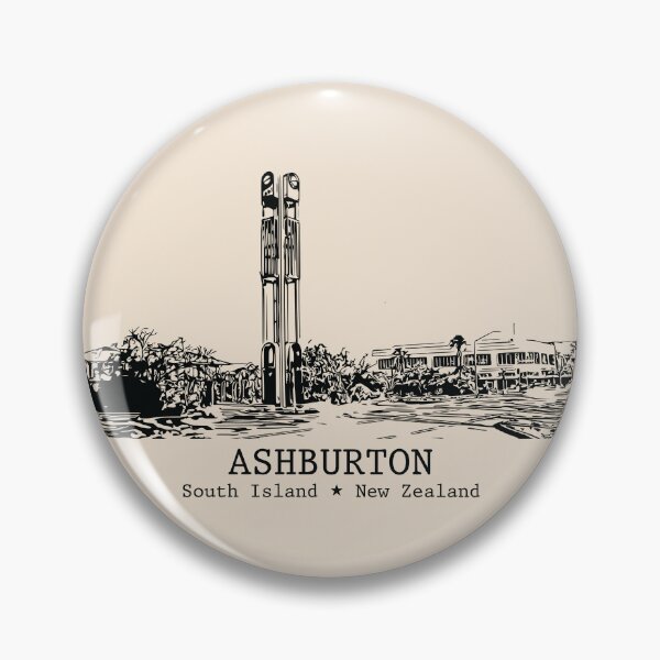 Item preview, Ashburton NZ - Vintage Ink Cityscape designed and sold by Lakeric.