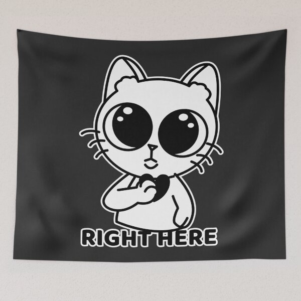 Item preview, Right Here Cat | Cute Cartoon Cat Meme designed and sold by Mammoths.
