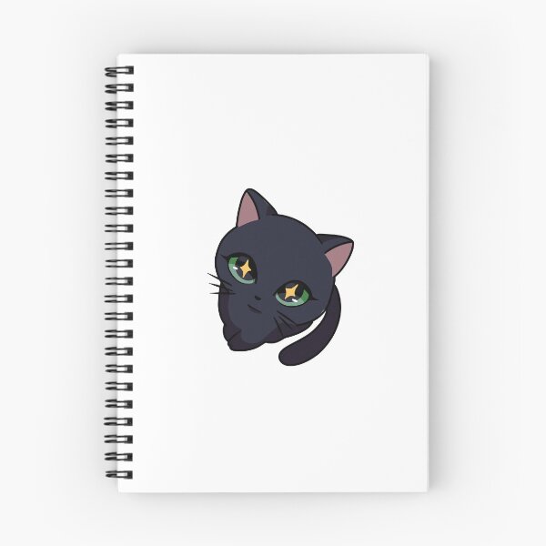 Item preview, Magical Black Cat - green eyes Kitten with Sparkle Eyes - Whimsical Anime Art designed and sold by Mypixieart.