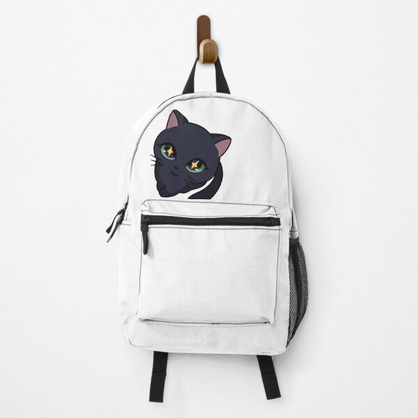 Item preview, Magical Black Cat - green eyes Kitten with Sparkle Eyes - Whimsical Anime Art designed and sold by Mypixieart.