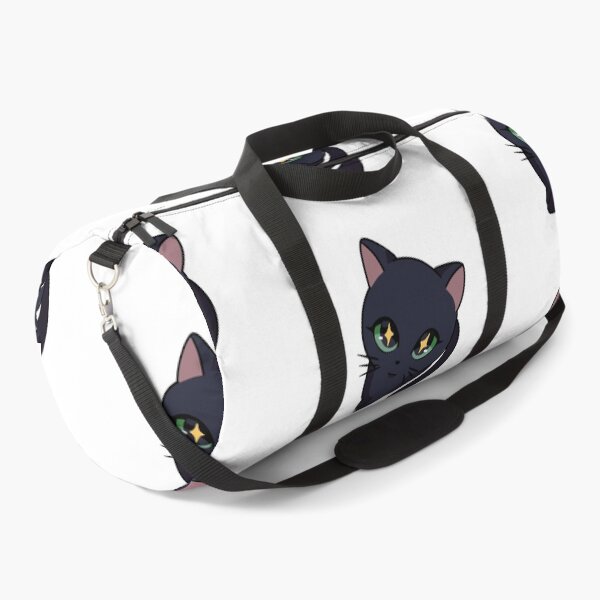 Item preview, Magical Black Cat - green eyes Kitten with Sparkle Eyes - Whimsical Anime Art designed and sold by Mypixieart.