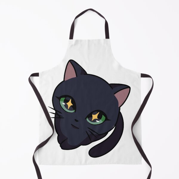 Item preview, Magical Black Cat - green eyes Kitten with Sparkle Eyes - Whimsical Anime Art designed and sold by Mypixieart.