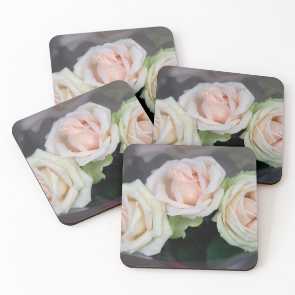 Item preview, Three pink roses on beige background designed and sold by olena2552.