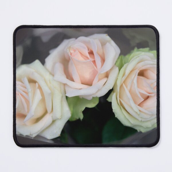 Item preview, Three pink roses on beige background designed and sold by olena2552.
