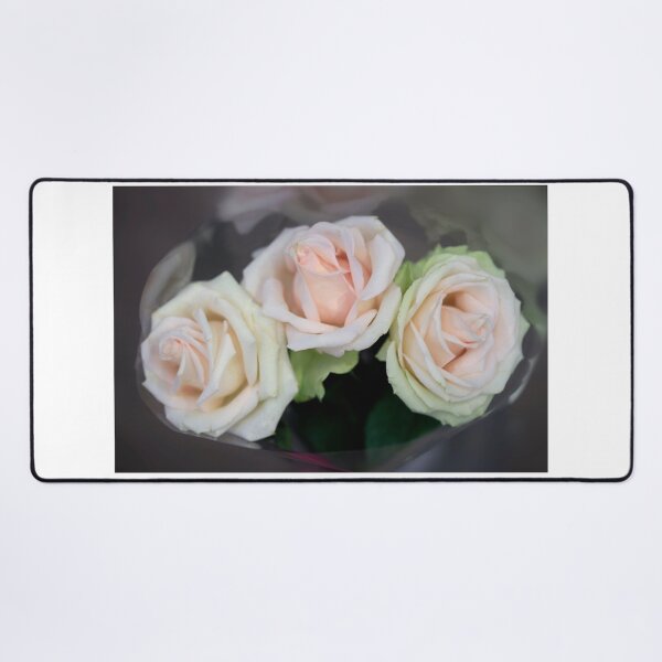 Item preview, Three pink roses on beige background designed and sold by olena2552.