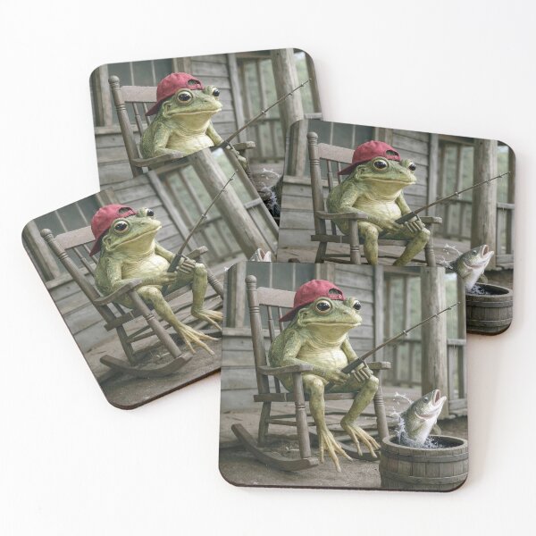 Item preview, Frog Fishing in a Whisky Barrel designed and sold by Maria Dryfhout.