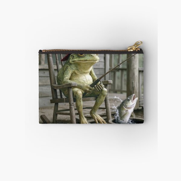 Item preview, Frog Fishing in a Whisky Barrel designed and sold by Maria Dryfhout.