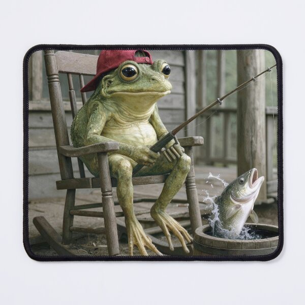 Item preview, Frog Fishing in a Whisky Barrel designed and sold by Maria Dryfhout.