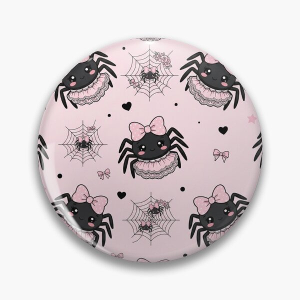 Item preview, Kawaii Pink Spider with Bows Pattern designed and sold by KelliesGrafix.
