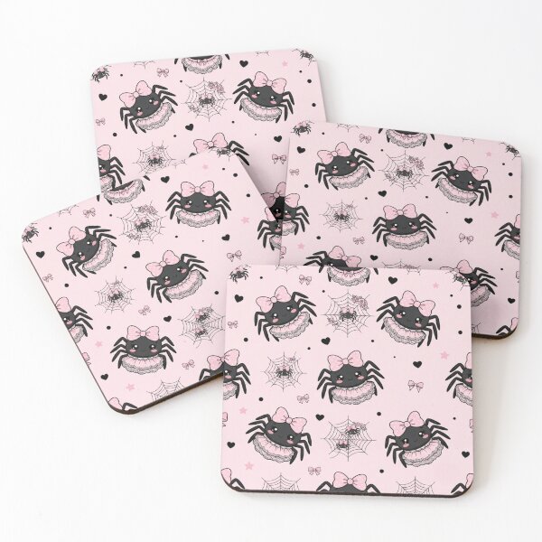 Item preview, Kawaii Pink Spider with Bows Pattern designed and sold by KelliesGrafix.