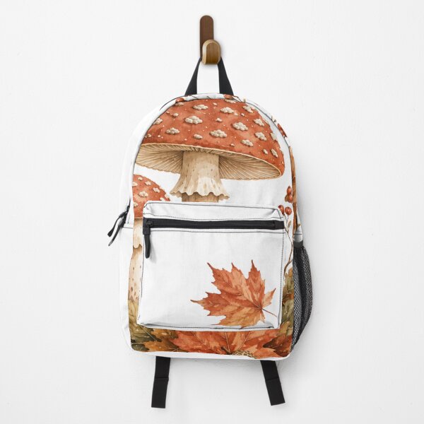 Item preview, Mushrooms in Autumn Leaves — Cozy Fall Cottagecore Art designed and sold by DreamelleStudio.