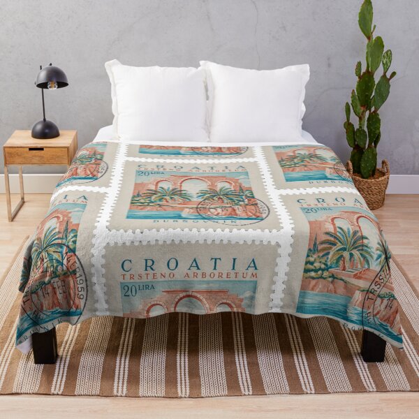 Item preview, Trsteno Arboretum Croatia Adriatic Postage Stamp Sticker designed and sold by stickercuffs.