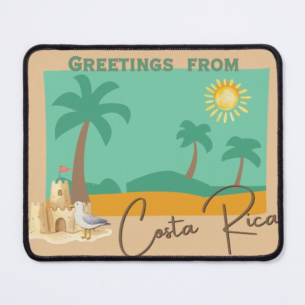 Item preview, Greetings from Costa Rica - Retro Beach Postcard Design designed and sold by DonnaRaine.