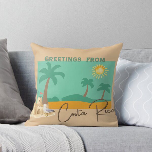 Item preview, Greetings from Costa Rica - Retro Beach Postcard Design designed and sold by DonnaRaine.