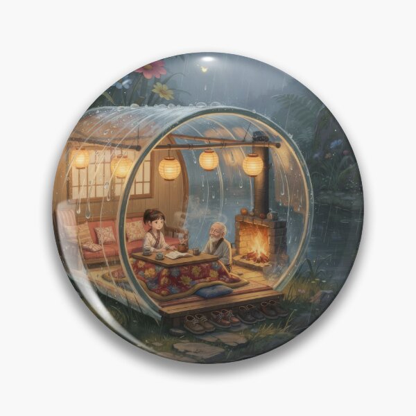 Item preview, Cozy Glass Cottage by the Firefly River designed and sold by Neural Brushstrokes.