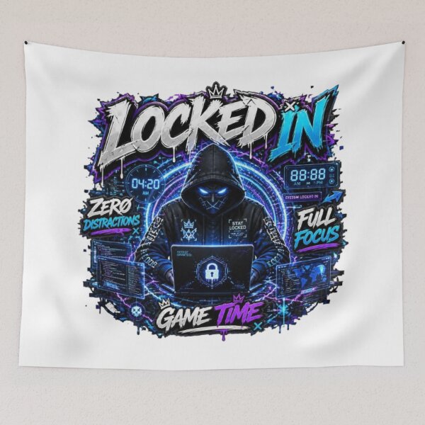 Item preview, LOCKED IN Gamer Mode | Gaming Motivation Streetwear Design designed and sold by Stylestickers55.