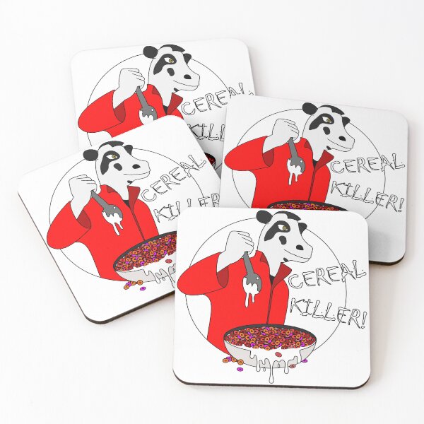 Item preview, Funny cartoon cow cereal killer mascot. designed and sold by Veebee-S.