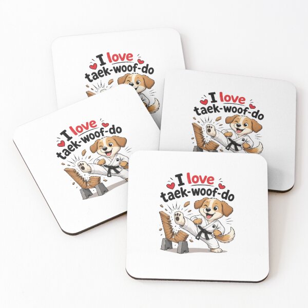 Item preview, I love Taek-woof-do: Funny Taekwondo Dog designed and sold by RaulWeirdAndFun.