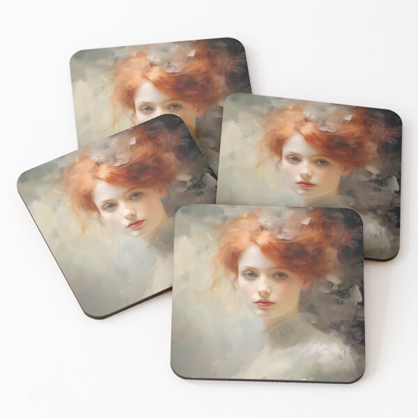 Item preview, Oil Painting Portrait of Red Haired Victorian Lady designed and sold by AniDragonfly.