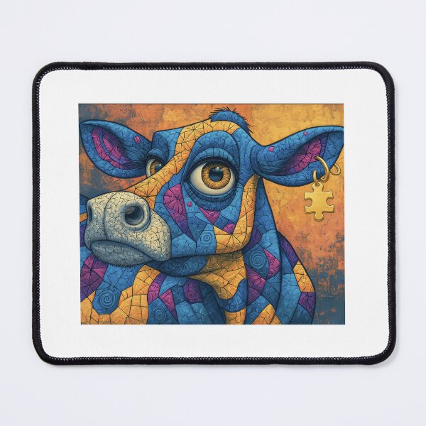 Item preview, Puzzling Patch Cow designed and sold by Neural Brushstrokes.