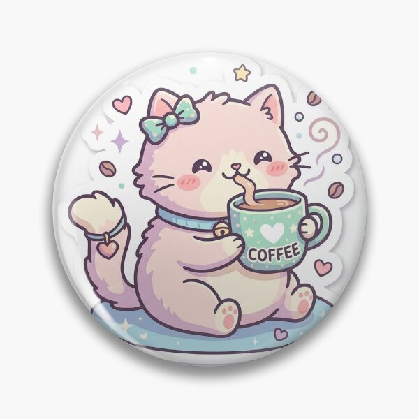 Item preview,  Cat drinking coffee. designed and sold by NithskeBR.