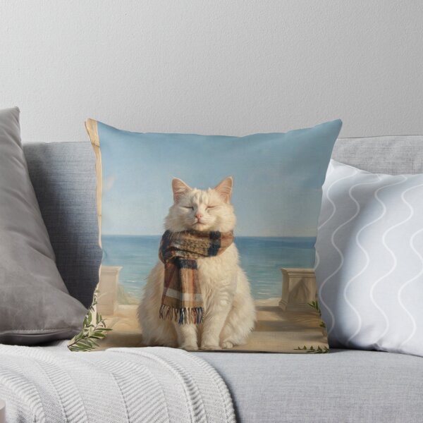 Item preview, Coastal White Cat Portrait designed and sold by Anatolii_Kys.