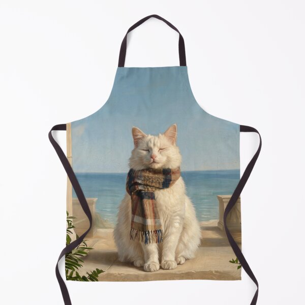 Item preview, Coastal White Cat Portrait designed and sold by Anatolii_Kys.