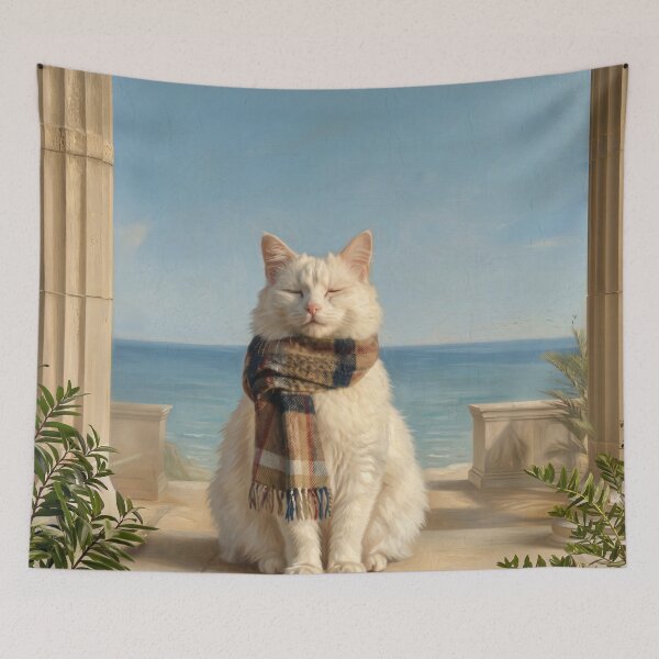 Item preview, Coastal White Cat Portrait designed and sold by Anatolii_Kys.