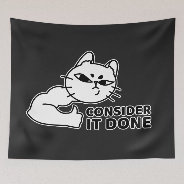 Item preview, Consider It Done Cat | Funny Office Cat designed and sold by Mammoths.