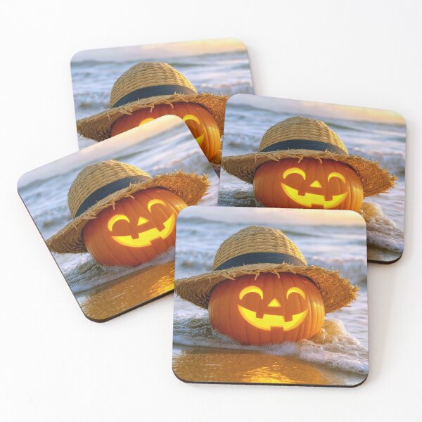 Item preview, Happy Jack-o-lantern on the Beach designed and sold by Maria Dryfhout.