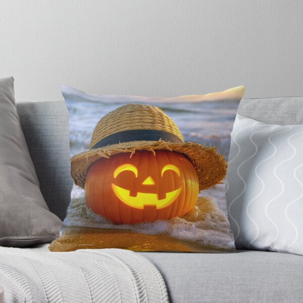 Item preview, Happy Jack-o-lantern on the Beach designed and sold by Maria Dryfhout.