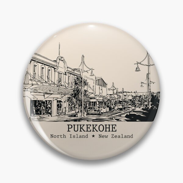 Item preview, Pukekohe NZ - Vintage Ink Cityscape designed and sold by Lakeric.
