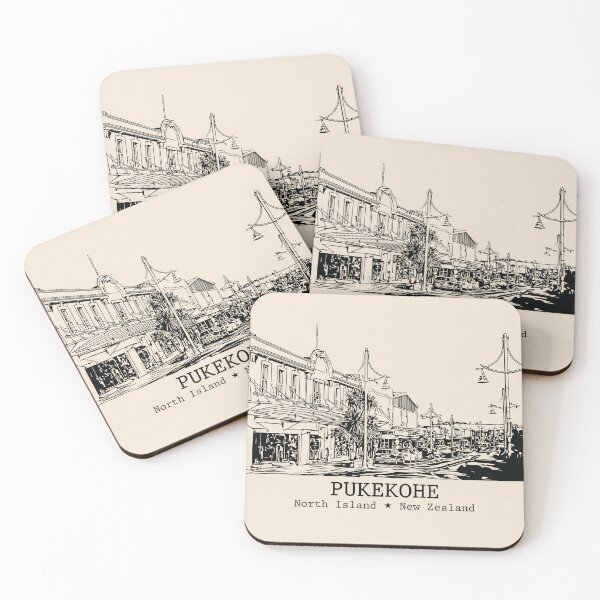 Item preview, Pukekohe NZ - Vintage Ink Cityscape designed and sold by Lakeric.