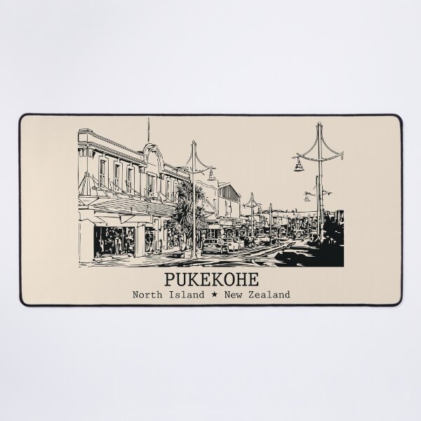 Item preview, Pukekohe NZ - Vintage Ink Cityscape designed and sold by Lakeric.