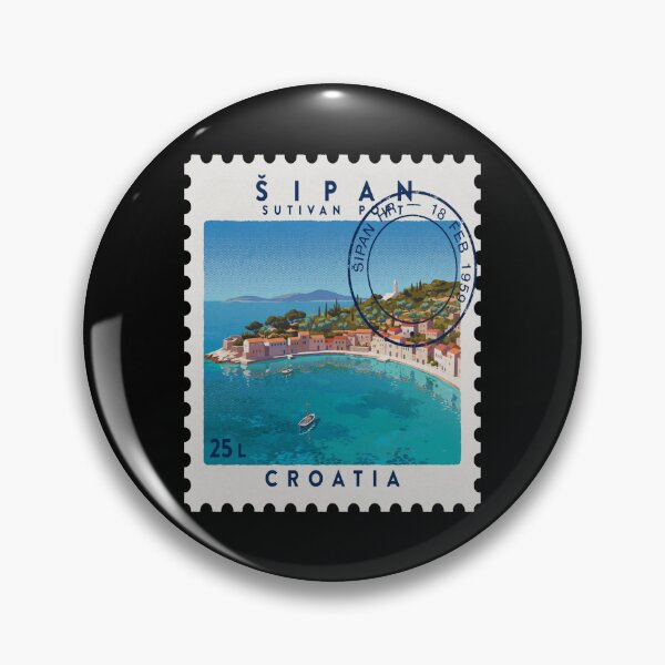 Item preview, Šipan Croatia Sutivan Adriatic Postage Stamp Sticker designed and sold by stickercuffs.