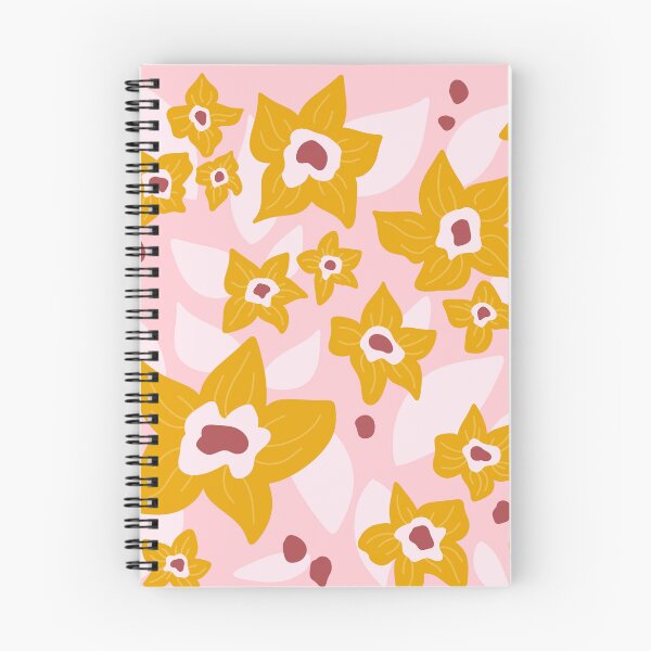 Item preview, Golden Blooms – Bold Retro Floral Pattern on Pink designed and sold by BuckaBaby.