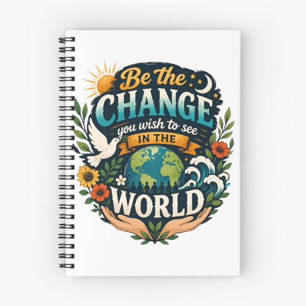 Item preview, Be the Change Inspirational Earth Design designed and sold by LiveLoveLearnBubble.