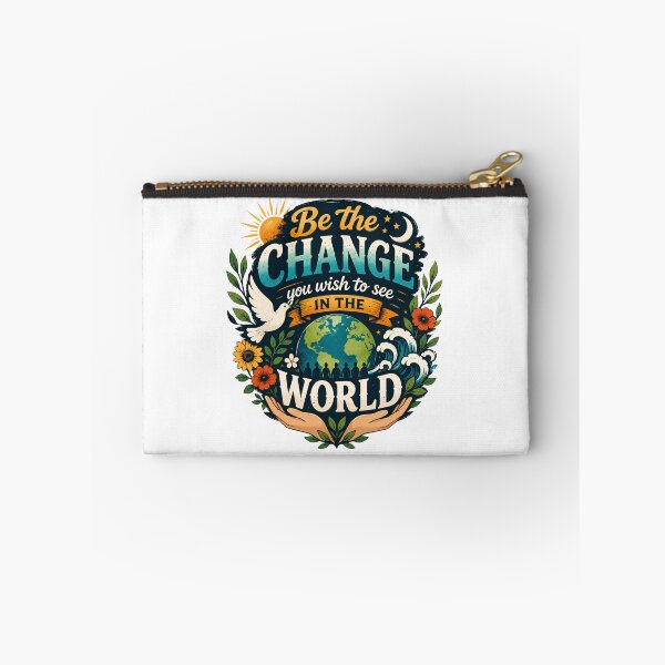 Item preview, Be the Change Inspirational Earth Design designed and sold by LiveLoveLearnBubble.