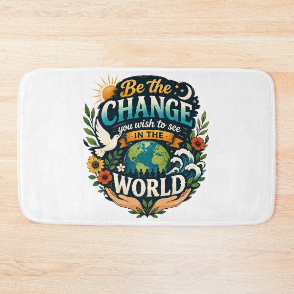 Item preview, Be the Change Inspirational Earth Design designed and sold by LiveLoveLearnBubble.
