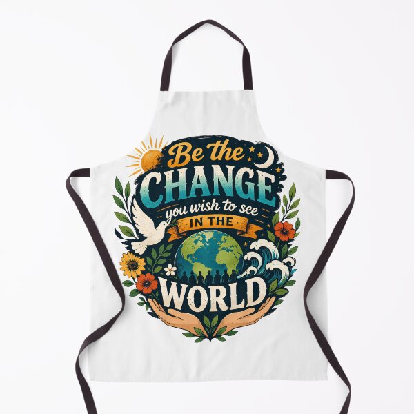 Item preview, Be the Change Inspirational Earth Design designed and sold by LiveLoveLearnBubble.