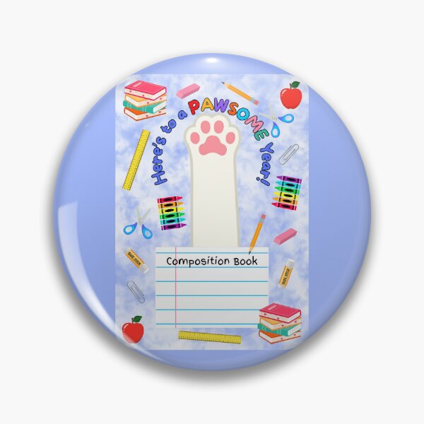 Item preview, White Cat Pawsome School Year Composition Book designed and sold by MYCatStuff.