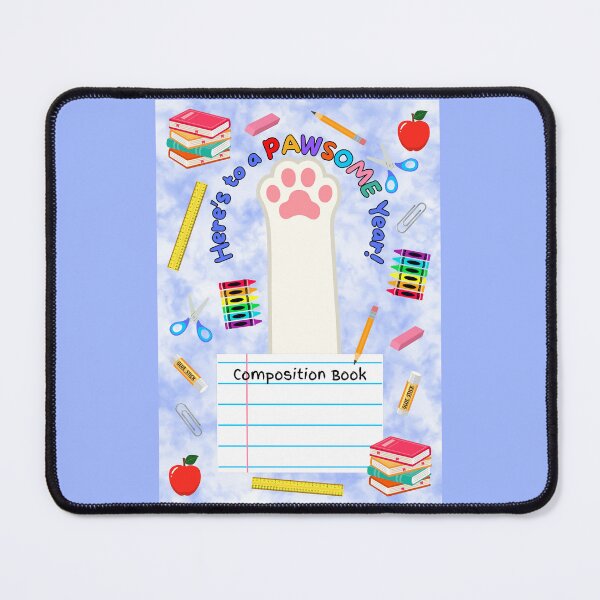 Item preview, White Cat Pawsome School Year Composition Book designed and sold by MYCatStuff.