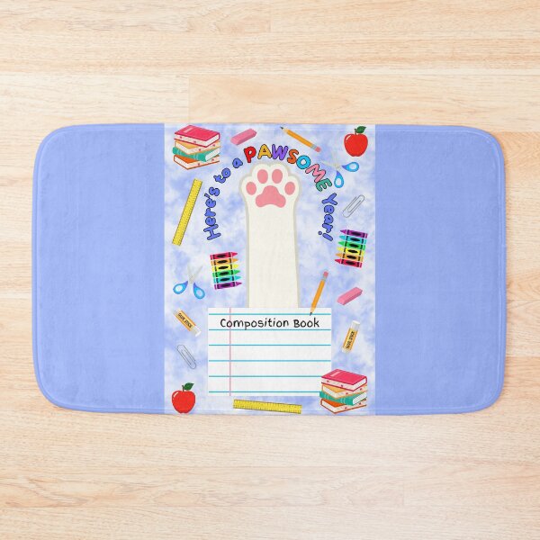 Item preview, White Cat Pawsome School Year Composition Book designed and sold by MYCatStuff.