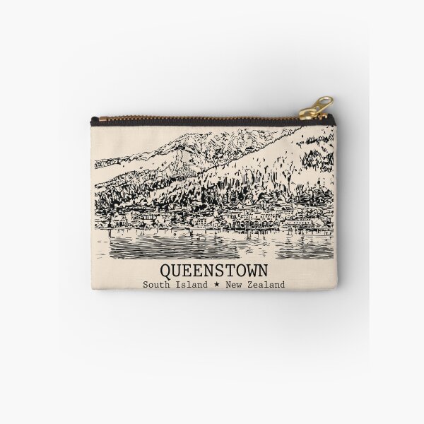 Item preview, Queenstown NZ - Vintage Ink Cityscape designed and sold by Lakeric.