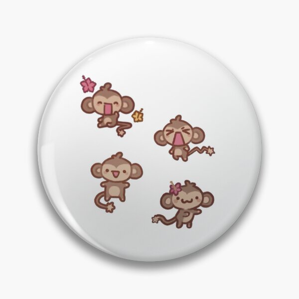 Item preview, cute monkey stickers || cute stickers for monkey lovers designed and sold by LeafyMushroom.