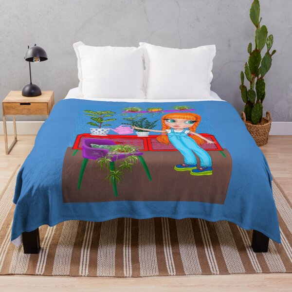 Item preview, Cute Girl Watering Plants designed and sold by Skayana.