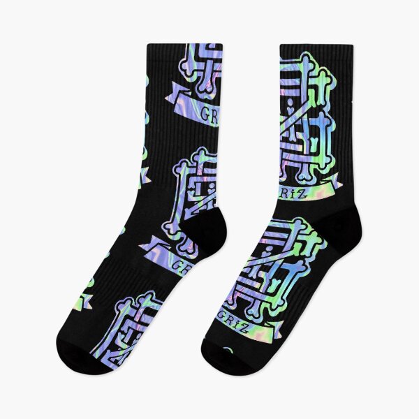 Item preview, Griz Holographic Bones Logo Tie-Dye Fanart designed and sold by FestDrip.