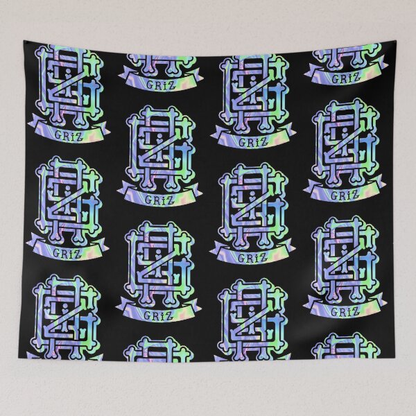 Item preview, Griz Holographic Bones Logo Tie-Dye Fanart designed and sold by FestDrip.