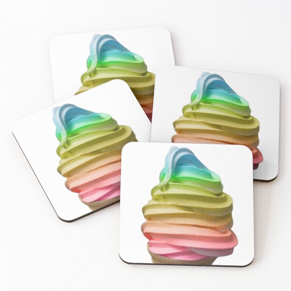Item preview, Rainbow Swirl Soft Serve Ice Cream Cone designed and sold by trixie666.